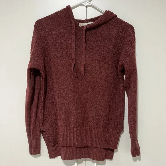 Pink Rose Hooded Sweater - Picture 1 of 4